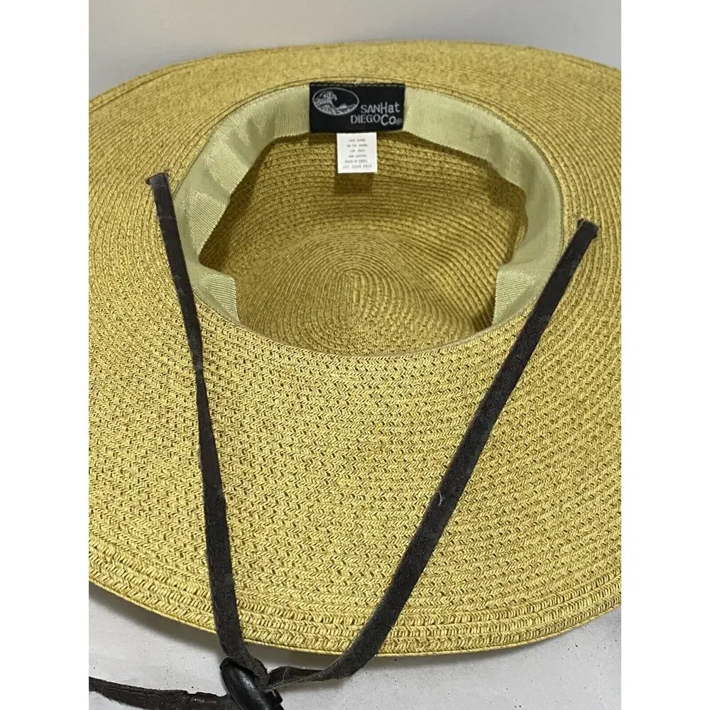 San Diego Hat Co Wide Brim Sunhat M Gardening Beach Pool adjustable Chin Strap